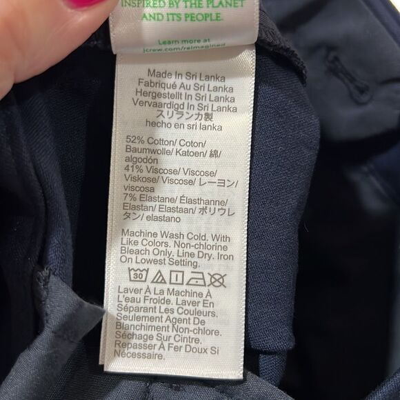 J. Crew Factory Kallie straight-leg pant Navy Blue size 2 NWOT - Picture 7 of 10
